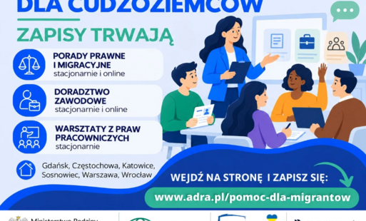 Zdjęcie do Fundacja ADRA Polska zaprasza cudzoziemc&oacute;w do udziału w bezpłatnych konsultacjach i warsztatach w ramach projektu &bdquo;Most do Integracji&nbsp; Silniejsi Razem&rdquo;.