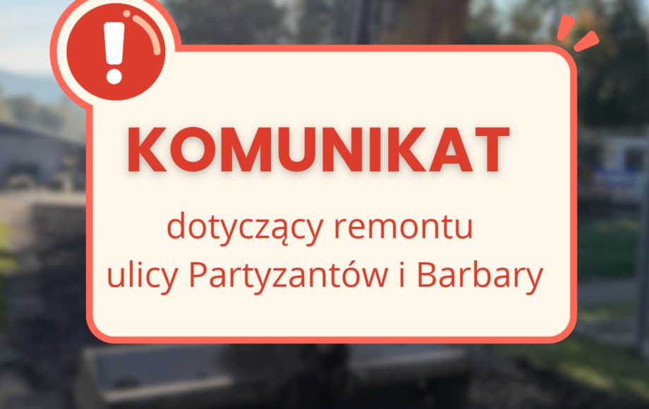 Utrudnienia w ruchu na ulicach Partyzantów i Barbary